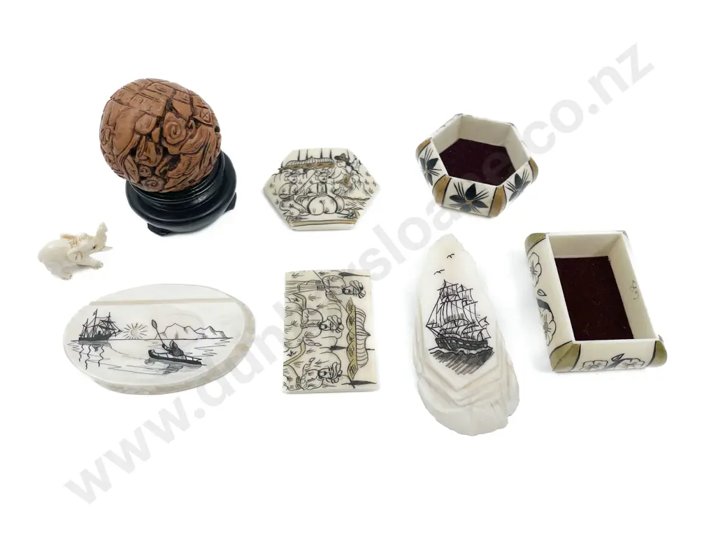 Qty of Small Carved Boxes and Ornaments Image 1++