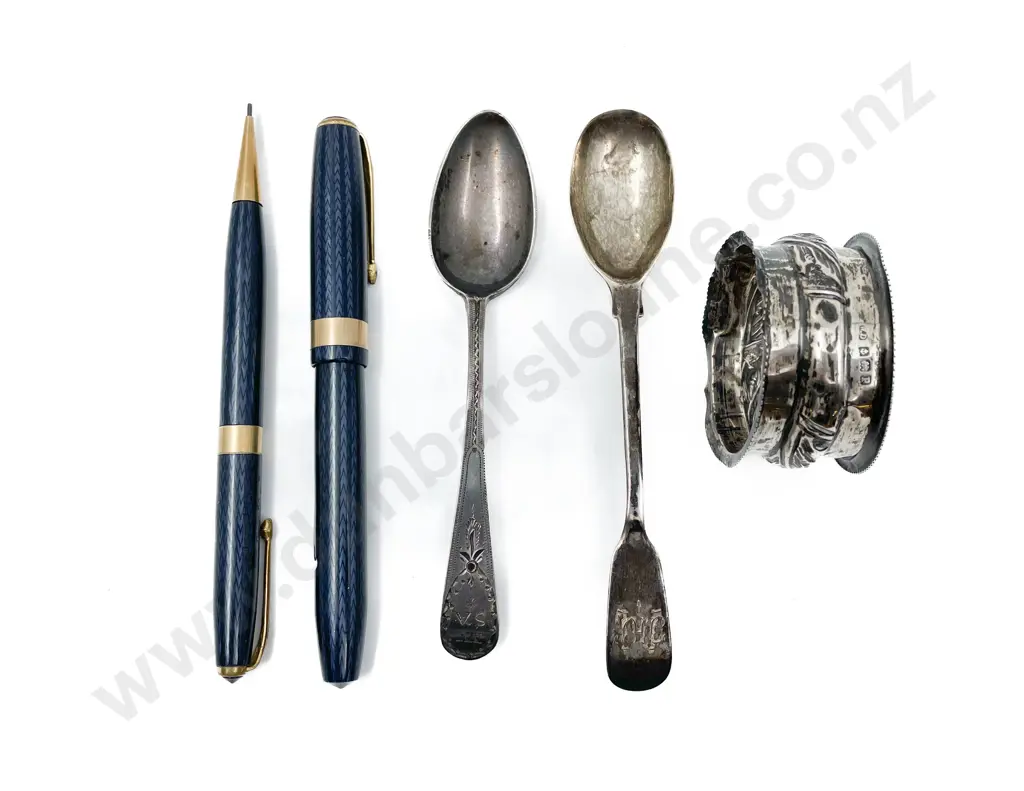 Three Pieces of S/S Together with Conway Stewart Fountain and Ballpoint Pens Image 1++