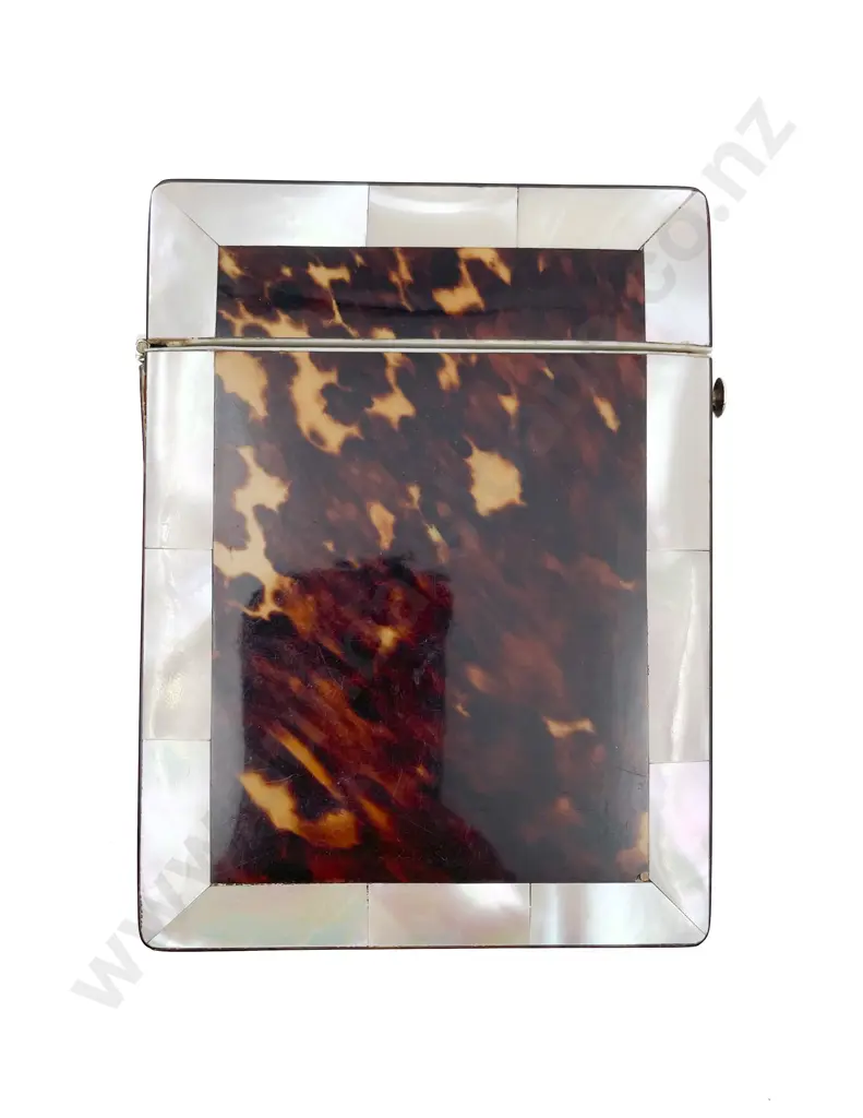 Tortoise Shell and MOP Inlaid Card Case (Faults) Image 1++