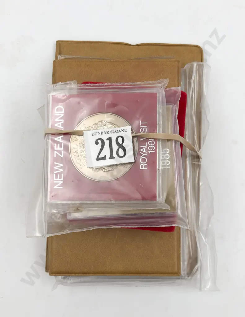 Two NZ Coin Issue Sets Together with Three NZ Comm. Coins Image 1++