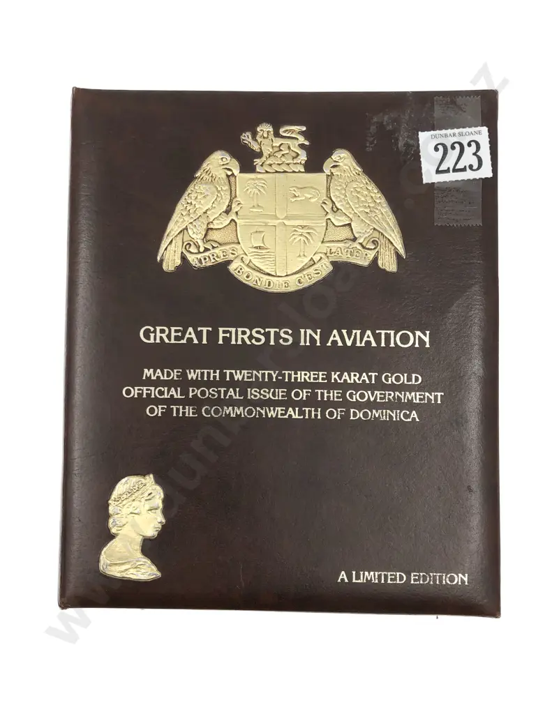 Great Firsts In Aviation Commem. Gold Postal Stamps Album Image 1++
