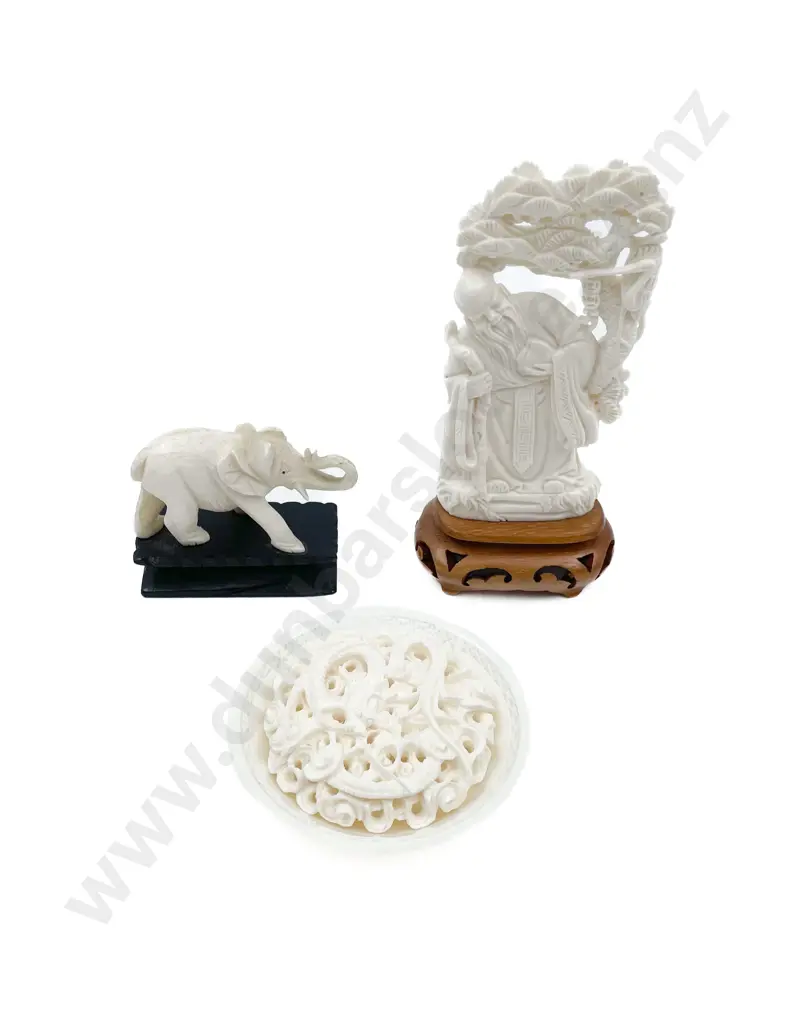 Three Various Ivory Ornaments (Faults) Image 1++
