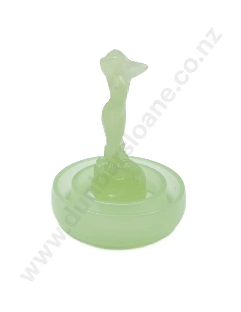 English Made Green Glass Figure together with Circular Flower Trough Image 1++