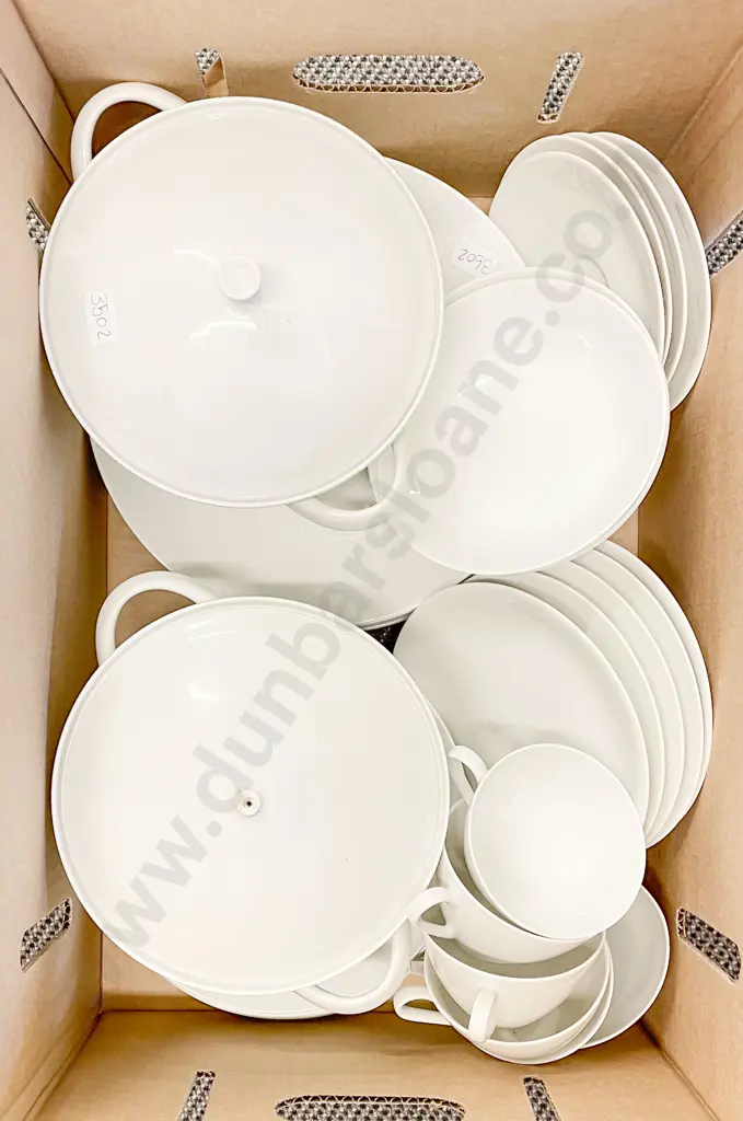Two Boxes of Assorted White China (Faults) Image 1++