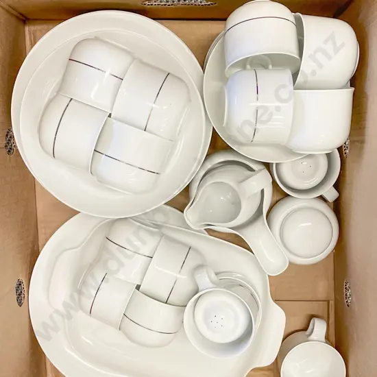 Two Boxes of Assorted White China (Faults)