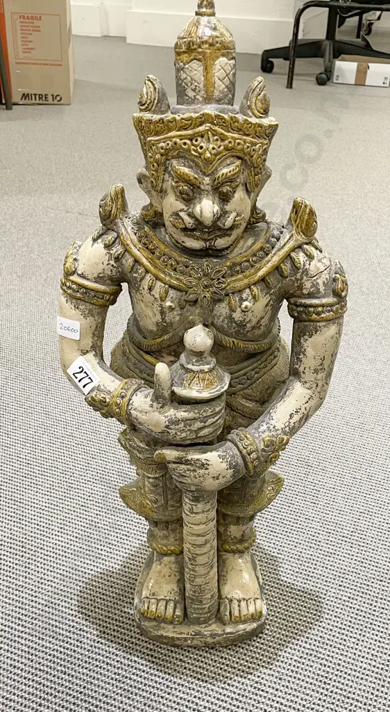 Indian Earthenware Deity Image 1++