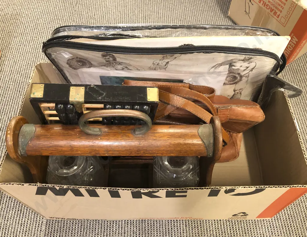 Box of Assorted Including Tantalus and Two Decanters (AF) Image 1++
