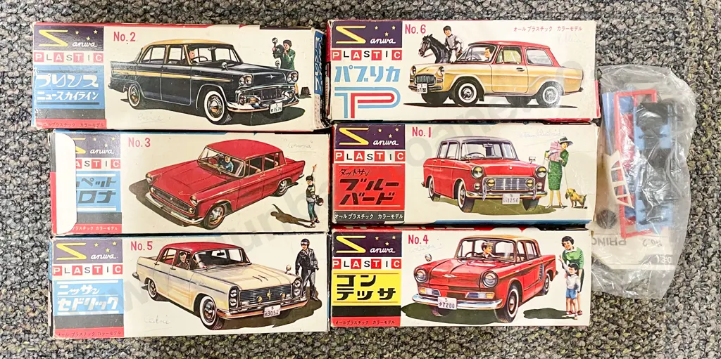 Six Sanwa Toy Car Kit Sets Image 1++