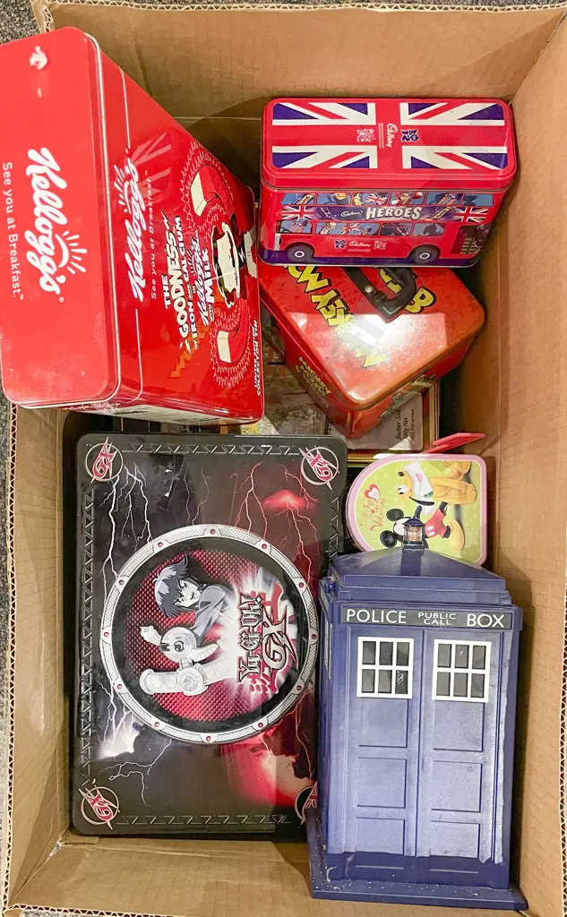 Box of Assorted Tins Image 1++