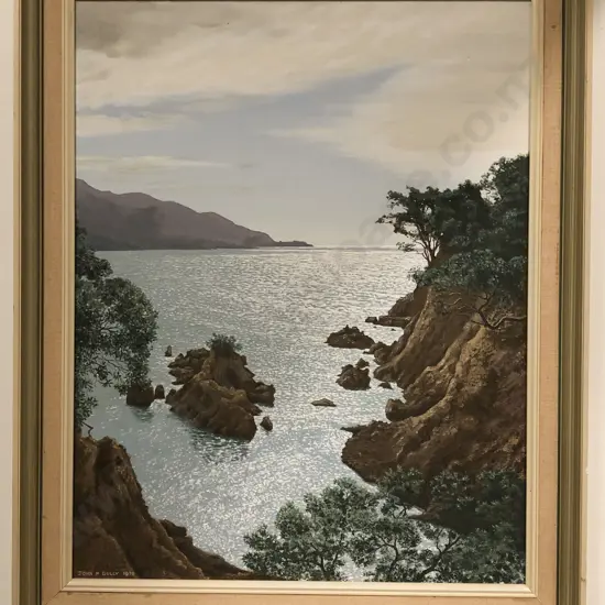 John P Gully "End of Day" Oil on Board