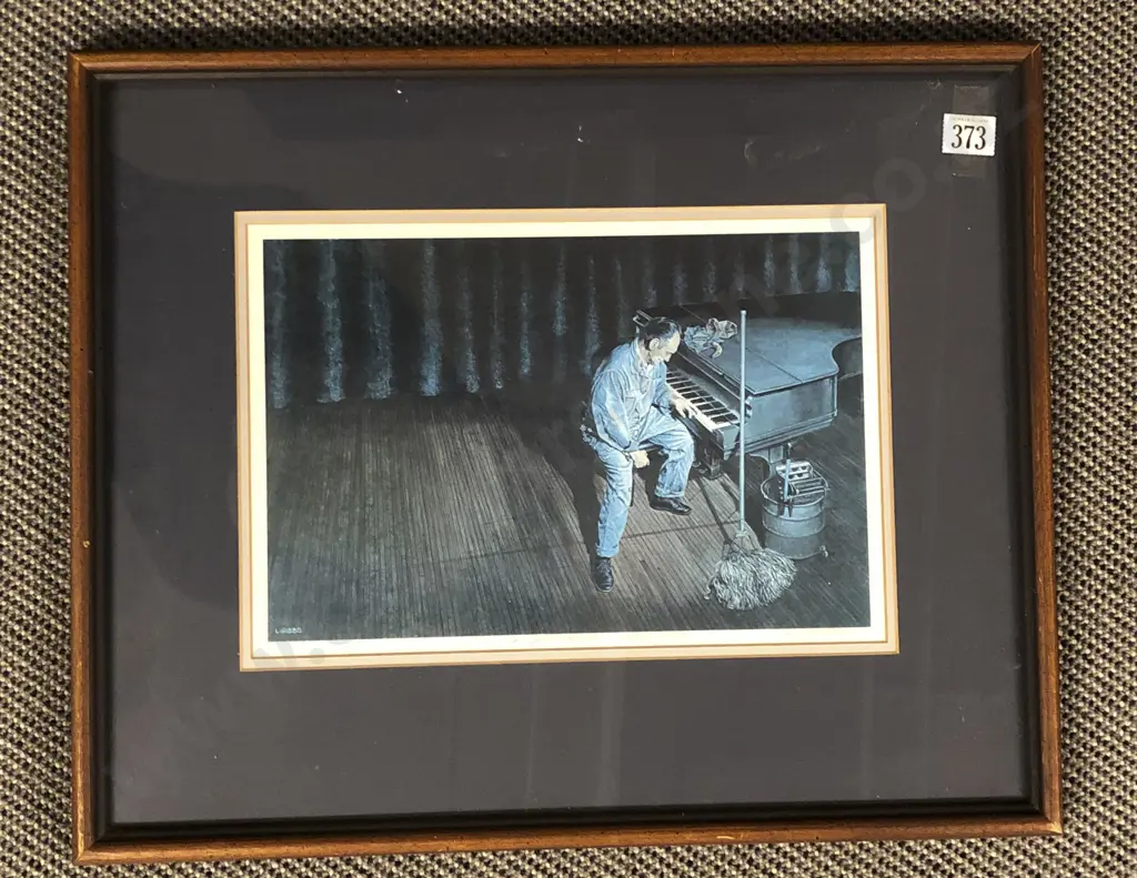 L.Gibbs Signed Print "Midnight Magic" Together with Acrylic work on Canvas Image 1++