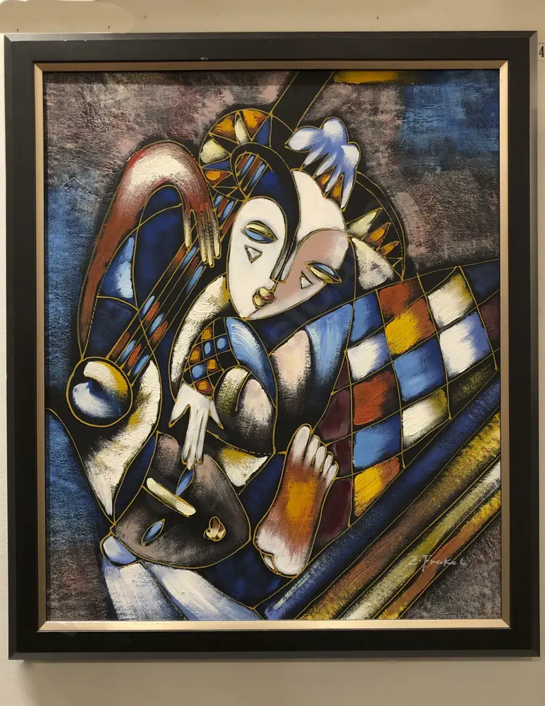 Framed Abstract Work On Canvas Image 1++