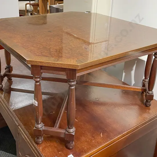 Square Burr Walnut Coffee Table