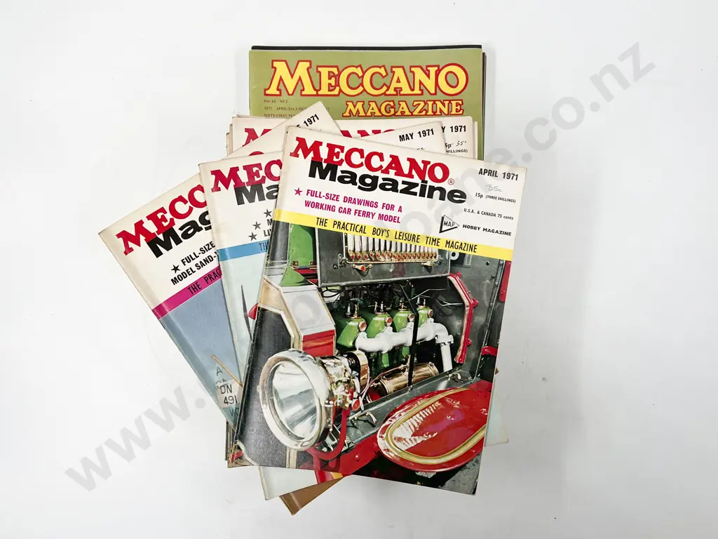 Small Carton Qty Meccano Magazines 1970's Image 1++