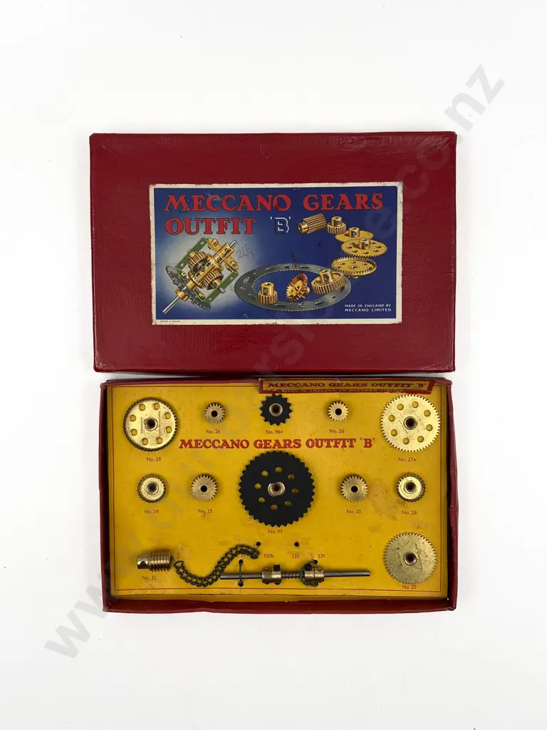 Boxed Meccano Gears Outfit 'B' with Instruction Booklets Image 1++