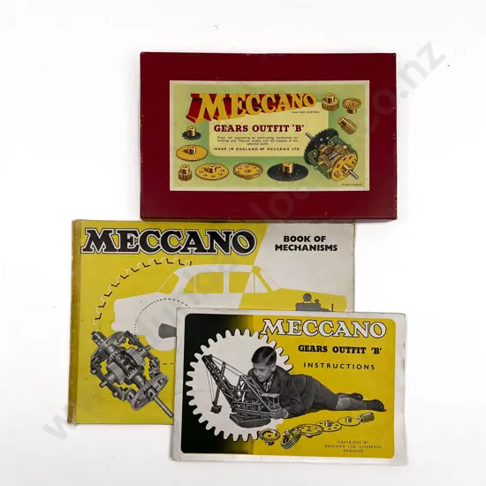 Boxed Meccano Gears Outfit 'B' with Instruction Booklet and Book of Mechanisms