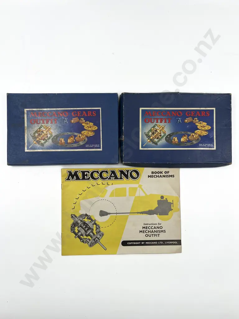 Two Part Boxed Meccano Outfits 'A' with Instructions Booklet and Book of Mechanisms Image 1++