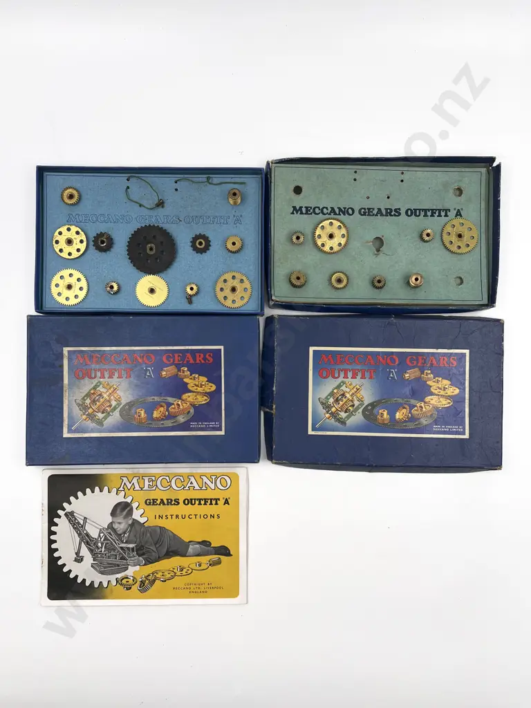 Two Part Boxed Meccano Outfits 'A' with Instructions Booklet and Book of Mechanisms Image 1++