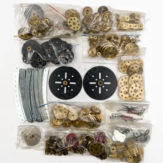 Qty Meccano Assorted Mainly Brass Gears and Wheels