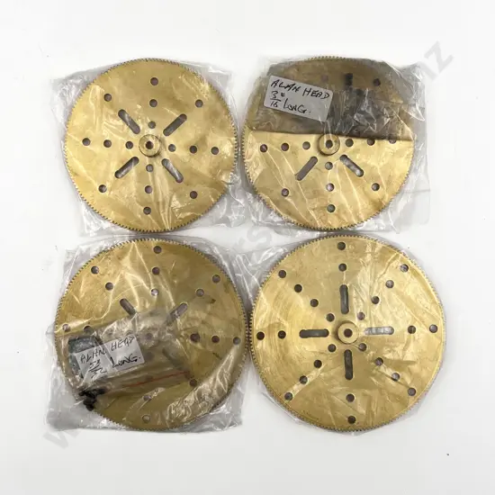Four Meccano Brass Bush Wheels