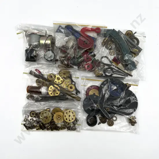 Qty Meccano Assorted Gears and Four Electric Motors