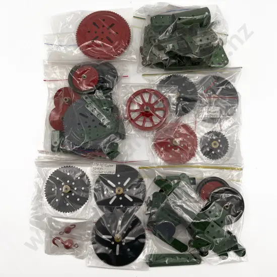 Qty Meccano Assorted Plates Gear Wheels