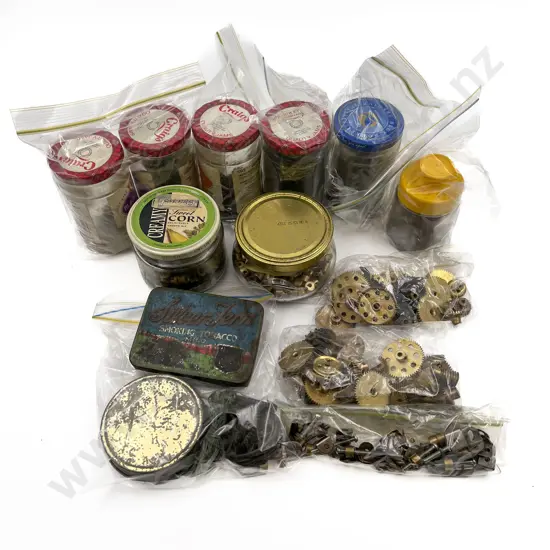 Qty Meccano Assorted Gears with Nuts and Bolts