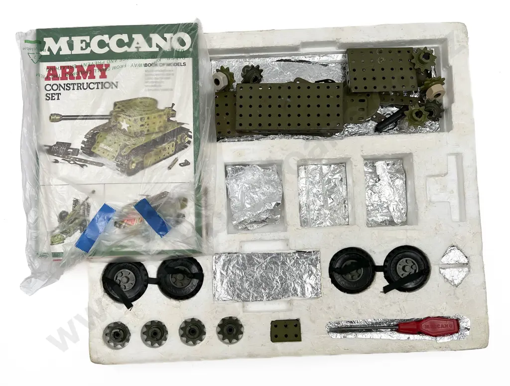 Vintage Constructed Meccano Army Tank Image 1++