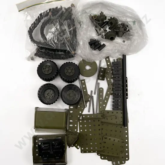 Qty Assorted Meccano Army Multikit Construction Set Parts and Booklets