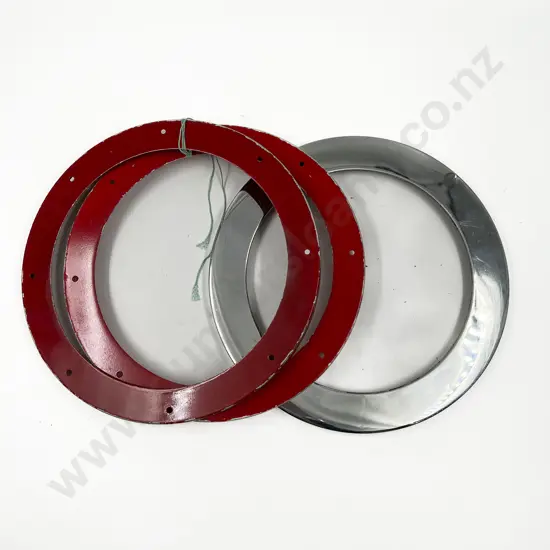 Meccano Pair 25cm Flange Rings and Chrome Plated Ring