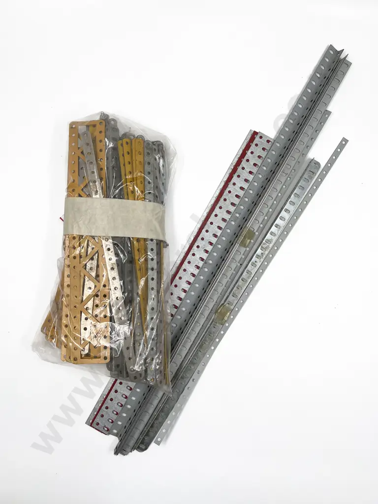 Meccano Qty Assorted Angle Girders and Perorated Strips Image 1++