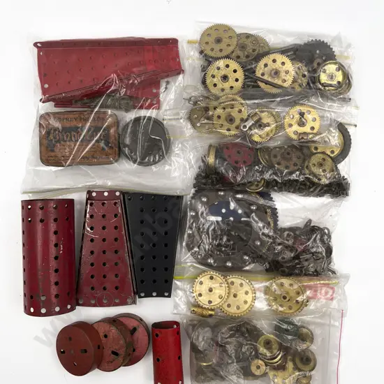 Qty Meccano Assorted with Red Plates