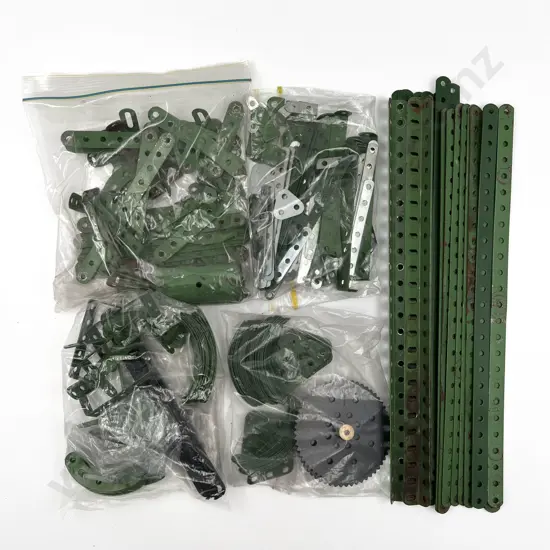 Qty Meccano Assorted with Green Plates