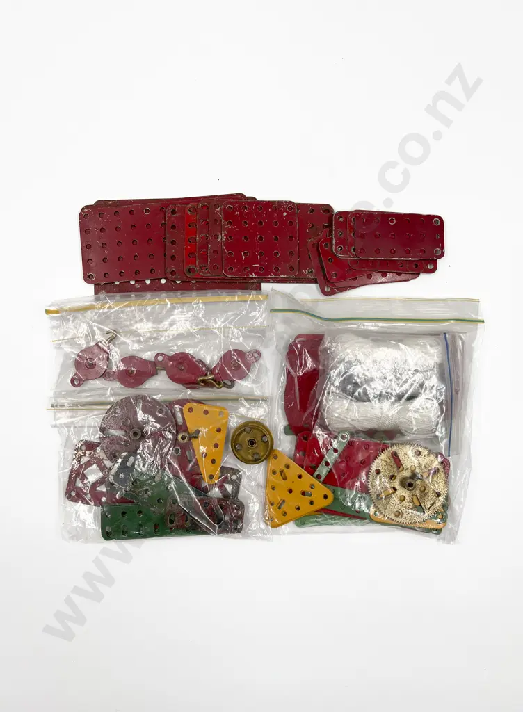 Qty Meccano Assorted Mainly Red Parts Image 1++