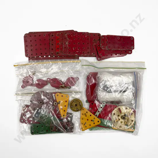 Qty Meccano Assorted Mainly Red Parts