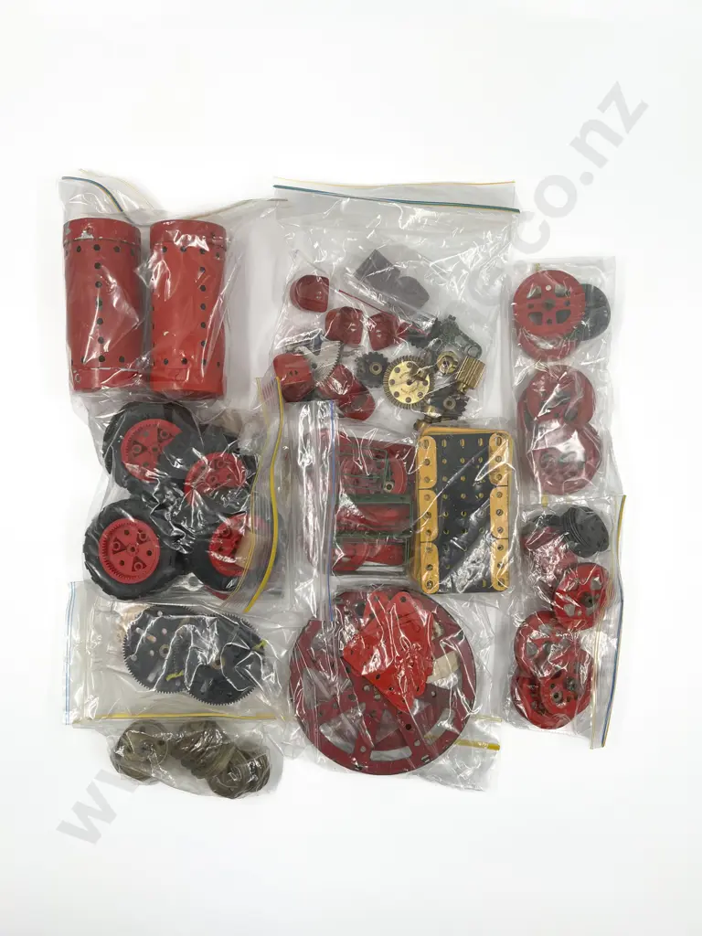 Qty Meccano Mainly Green Strips and Angles Image 1++
