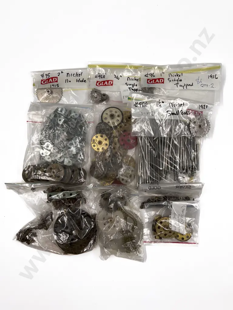 Meccano Qty Assorted Brass Rod and Brass Gears Image 1++