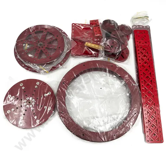 Qty Meccano Assorted Mainly Red Parts