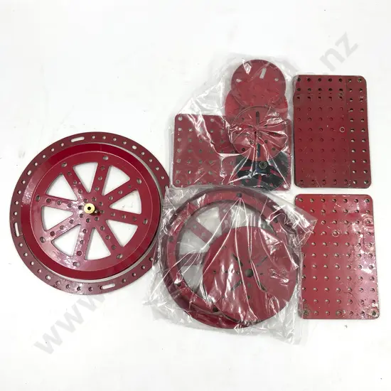 Qty Meccano Assorted Mainly Red Parts