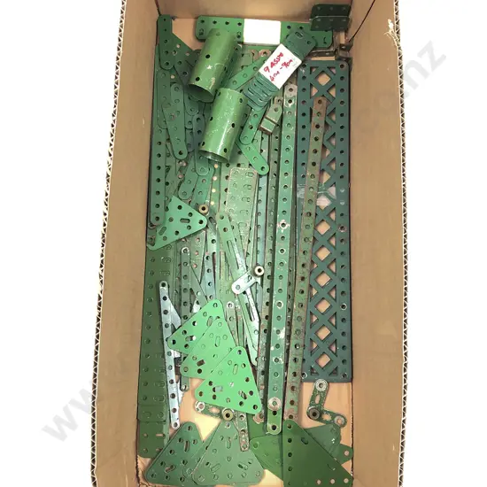 Qty Meccano Assorted Mainly Green Parts