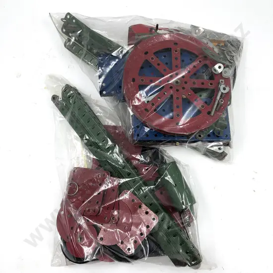 Qty Meccano Assorted Mainly Red and Green Plates