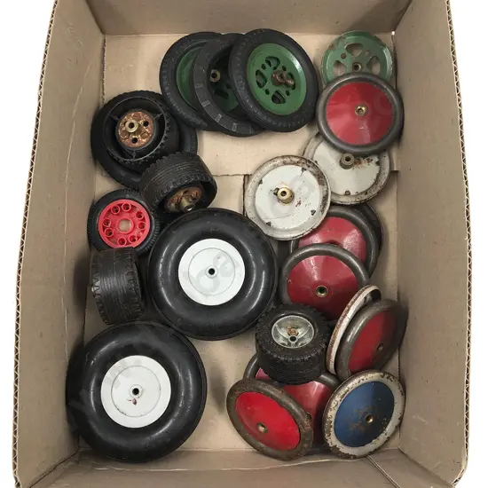 Qty Meccano Assorted Vehicle Wheels