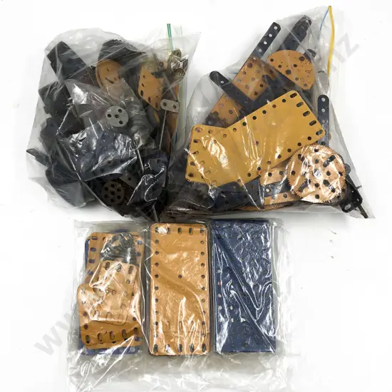 Qty Meccano Assorted Mainly Blue and Yellow Plates