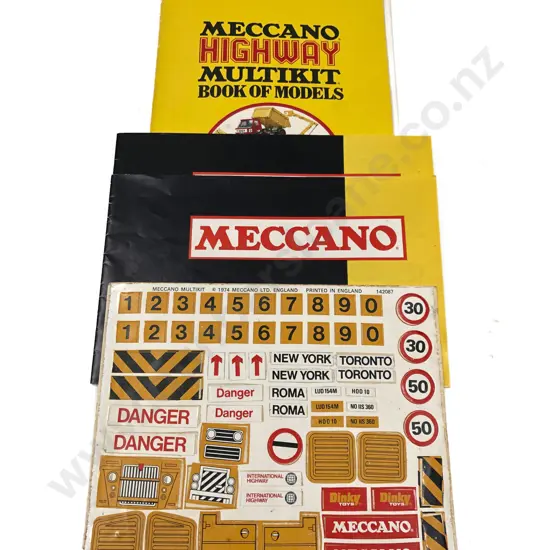 Meccano Highway Multikit Model Parts and Booklet