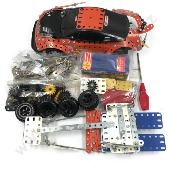 Meccano Erector Car Completed and Assorted with Electric Motor