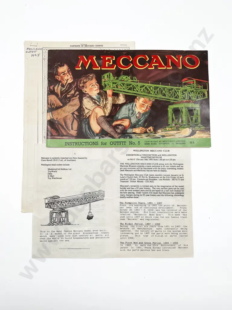 Restored Boxed Meccano No5 Outfit with Instructions Image 1++