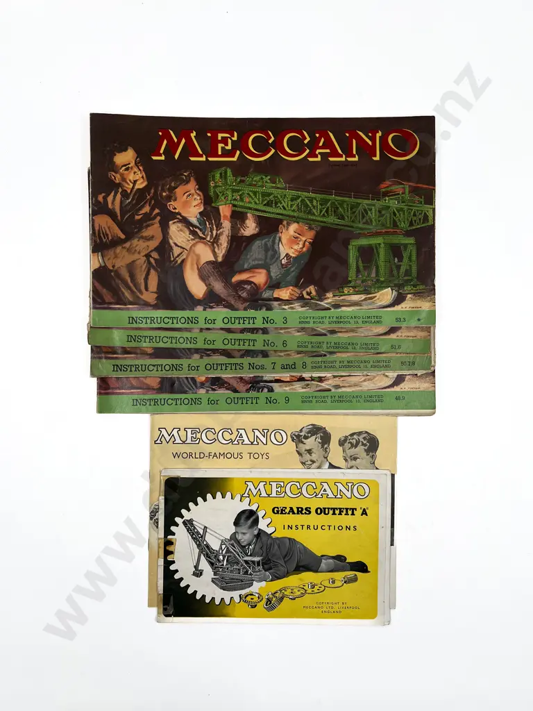 Meccano Box for 2 with Instruction Bookets and Two Tins Image 1++