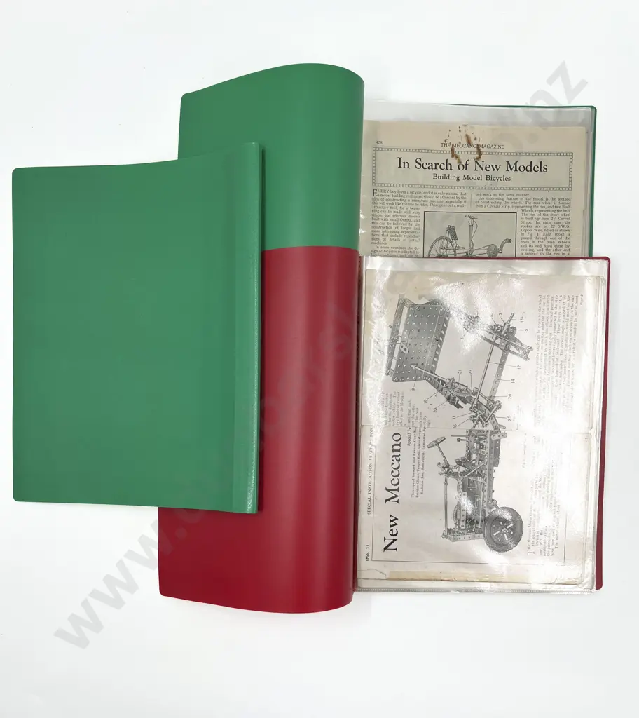 Selection Meccano Magazine Articles with photocopies of instruction plans Image 1++