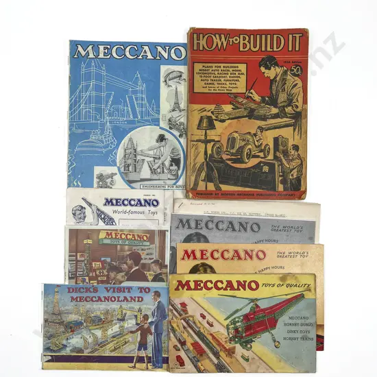 Selection Vintage Meccano Pocket Catalogues