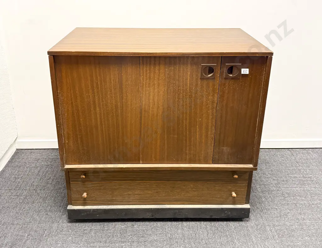 Nine Fitted Drawer Meccano Storage Chest constructed from a TV Cabinet Image 1++